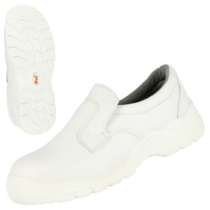 Sicherheitsschuhe S2 SRC Slipper Herren Damen Stahlkappe Arbeitsschuhe rutschfeste Küchenschuhe für Gastronomie Küche Schuhe