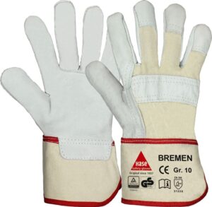 BREMEN, 5-Fg.-Sicherheitshandschuhe aus Vollleder