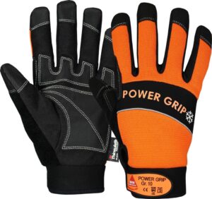 POWER GRIP WINTER schwarz/orange, 5-Fg.-Handschuhe Neoprene,