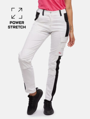 power Stretch Malerhose Damen Arbeitshose Weiß