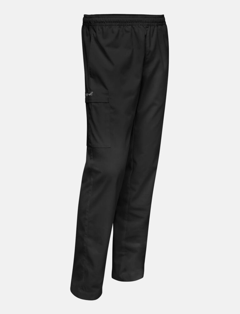 Herren Kochhose mit Gummizug Cargo Regular Fit Weiß / Schwarz 8 Herren Kochhose mit Gummizug Cargo Regular Fit Weiß / Schwarz – Bild 19