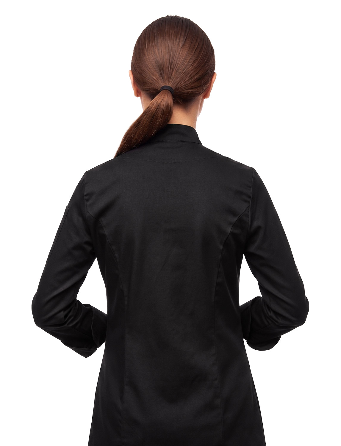 Damen Kochjacke mit Druckknöpfen Stretch Langarm Slim Fit 5 Damen Kochjacke mit Druckknöpfen Stretch Langarm Slim Fit – Bild 5