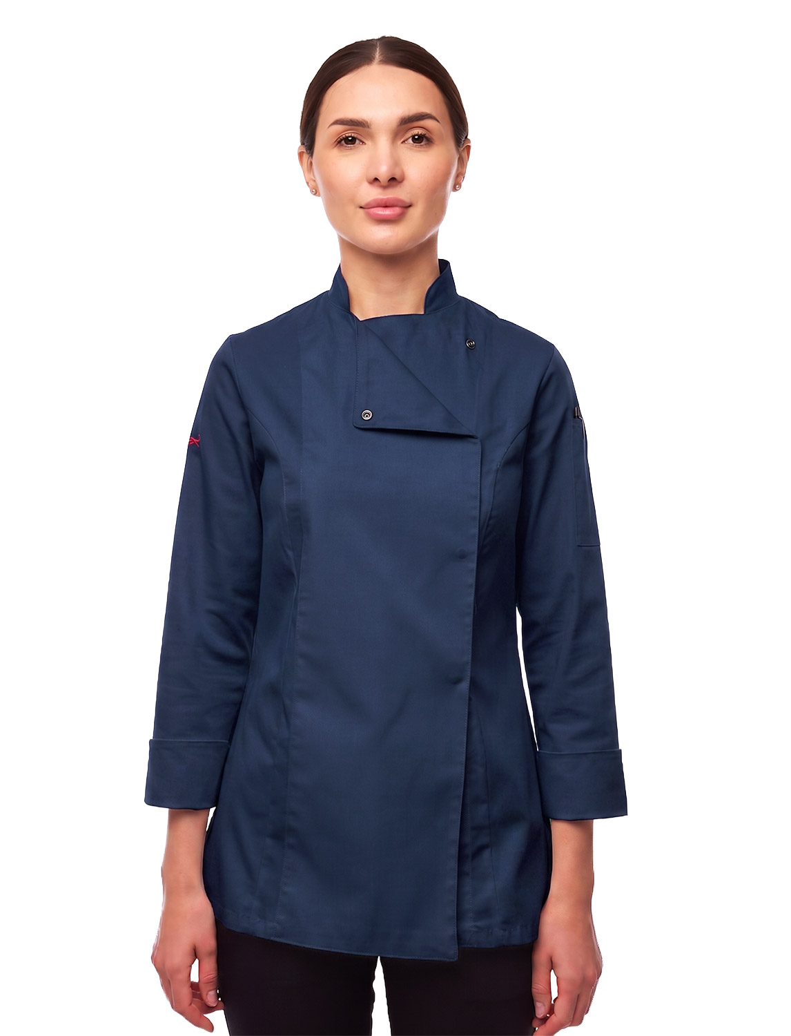 Damen Kochjacke mit Druckknöpfen Stretch Langarm Slim Fit 15 Damen Kochjacke mit Druckknöpfen Stretch Langarm Slim Fit – Bild 15