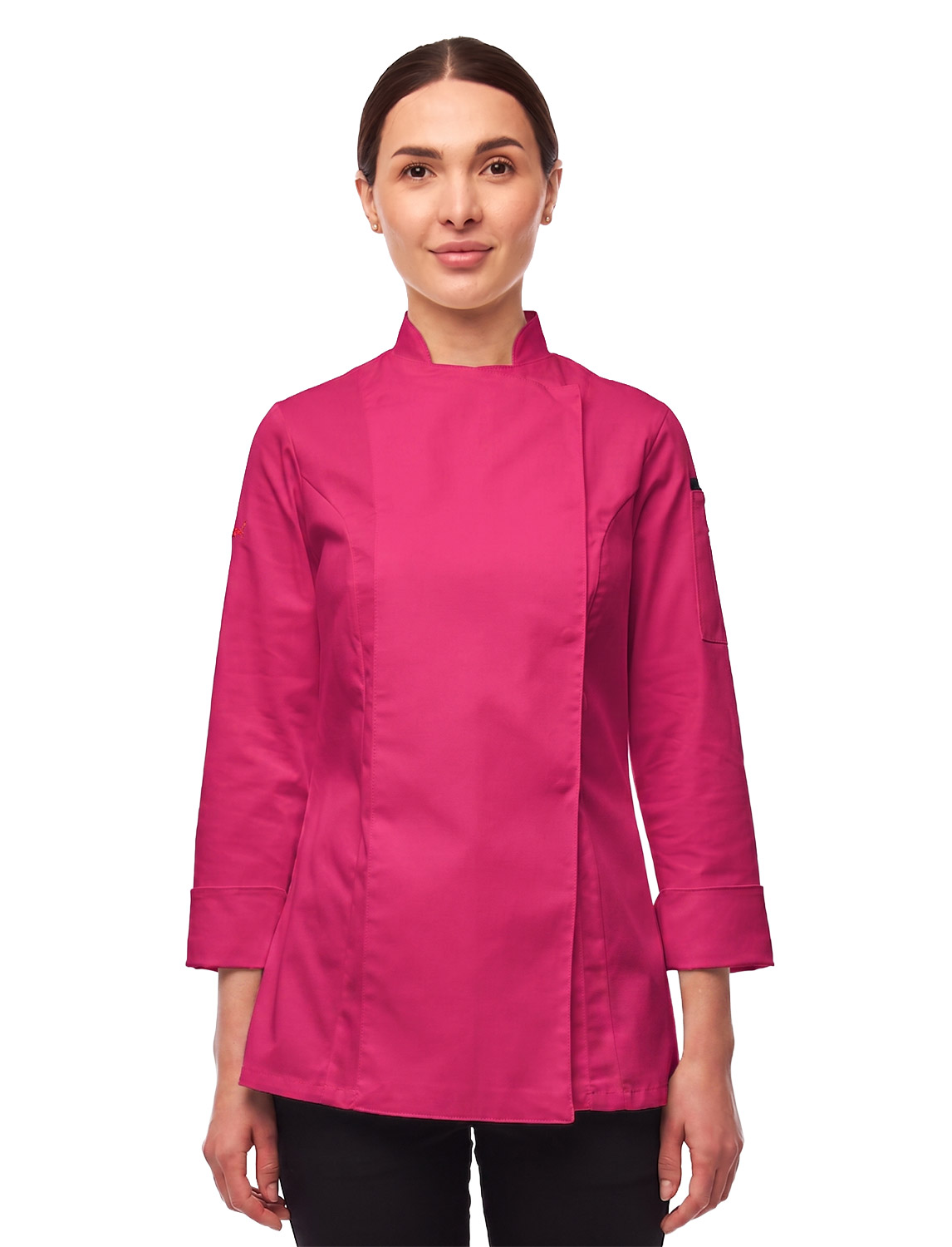 Damen Kochjacke mit Druckknöpfen Stretch Langarm Slim Fit 12 Damen Kochjacke mit Druckknöpfen Stretch Langarm Slim Fit – Bild 12
