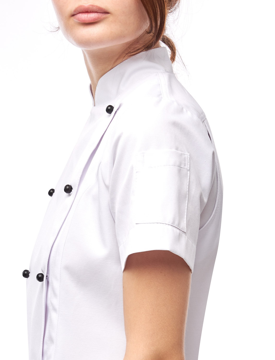 Damen Kochjacke Kurzarm inkl. Kugelknöpfe aus easyClean Baumwolle Regular Fit 4 Damen Kochjacke Kurzarm inkl. Kugelknöpfe aus easyClean Baumwolle Regular Fit – Bild 4