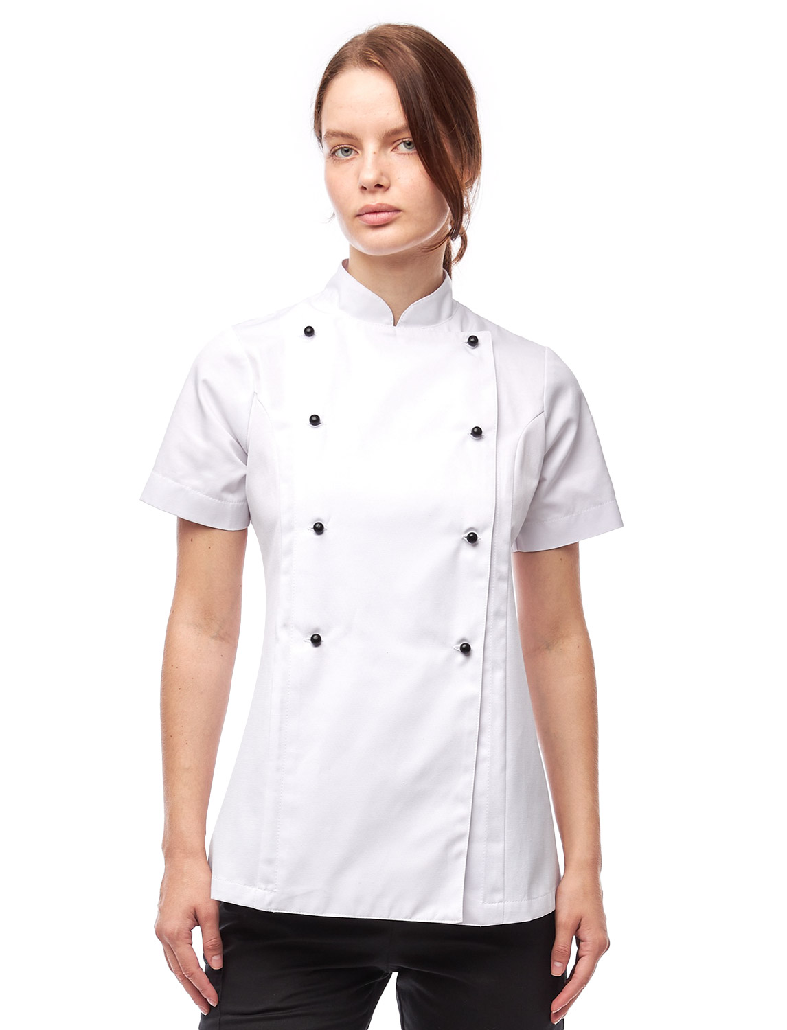 Damen Kochjacke Kurzarm inkl. Kugelknöpfe aus easyClean Baumwolle Regular Fit 1 Damen Kochjacke Kurzarm inkl. Kugelknöpfe aus easyClean Baumwolle Regular Fit