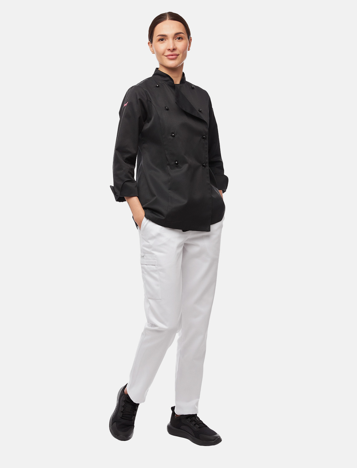 Damen Kochjacke Langarm inkl. Kugelknöpfe aus easyClean Baumwolle Regular Fit 4 Damen Kochjacke Langarm inkl. Kugelknöpfe aus easyClean Baumwolle Regular Fit – Bild 4