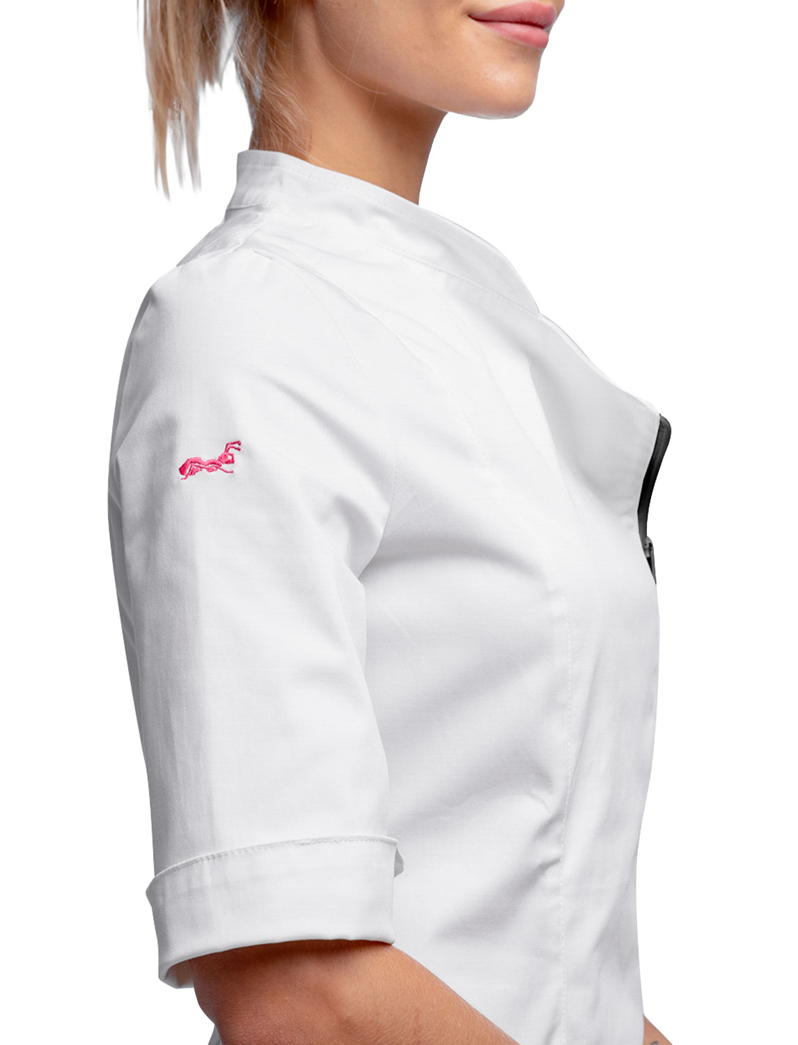 Damen Stretch Kochjacke mit Reißverschluss Slim Fit 14 Damen Stretch Kochjacke mit Reißverschluss Slim Fit – Bild 14