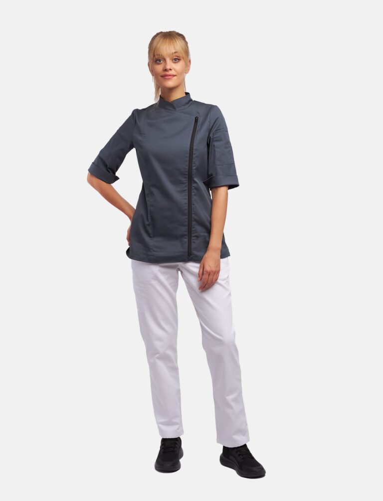 Damen Stretch Kochjacke mit Reißverschluss Slim Fit 18 Damen Stretch Kochjacke mit Reißverschluss Slim Fit – Bild 32
