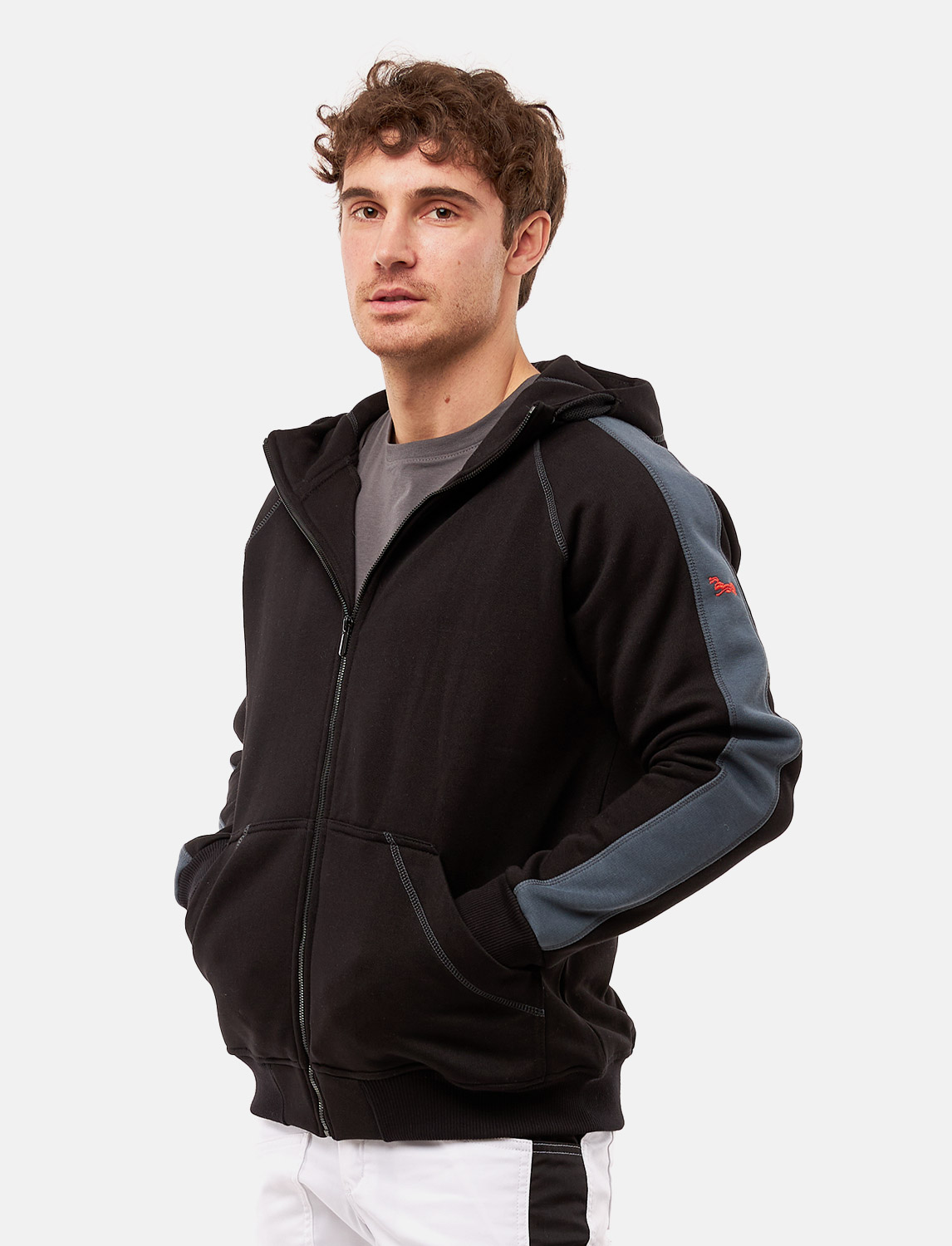 Herren Hoodie mit Reißverschluss Outdoor Kapuzenpullover Winter Fleece 2 Herren Hoodie mit Reißverschluss Outdoor Kapuzenpullover Winter Fleece – Bild 2