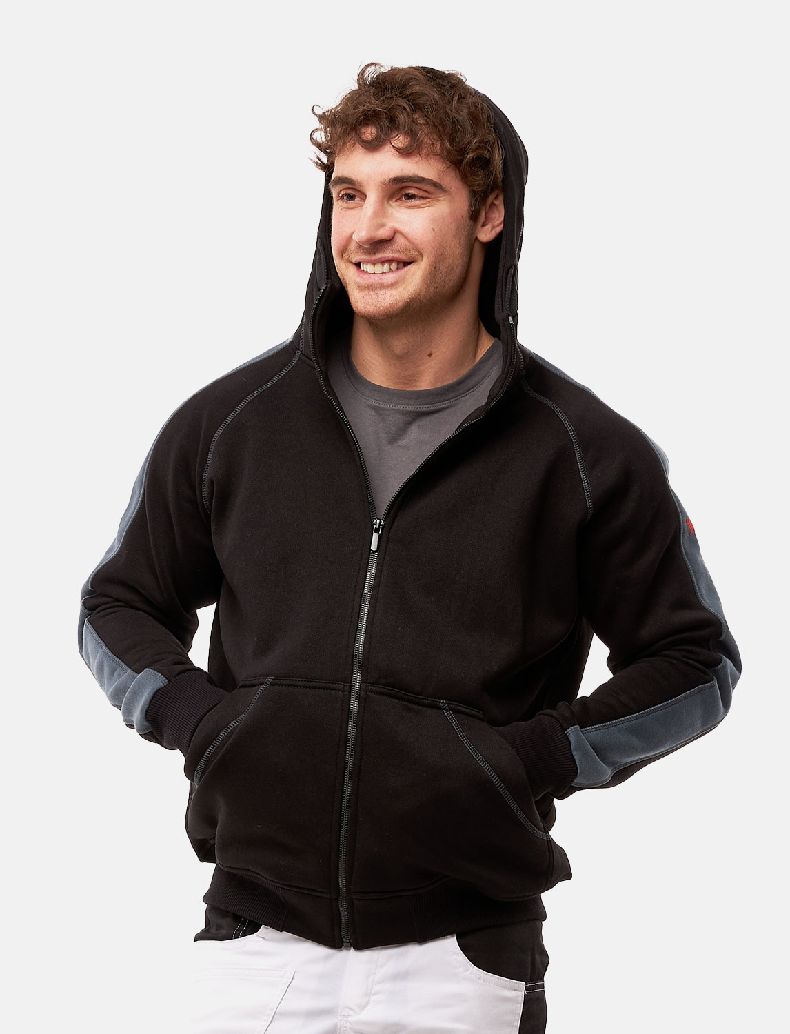 Herren Hoodie mit Reißverschluss Outdoor Kapuzenpullover Winter Fleece 3 Herren Hoodie mit Reißverschluss Outdoor Kapuzenpullover Winter Fleece – Bild 3