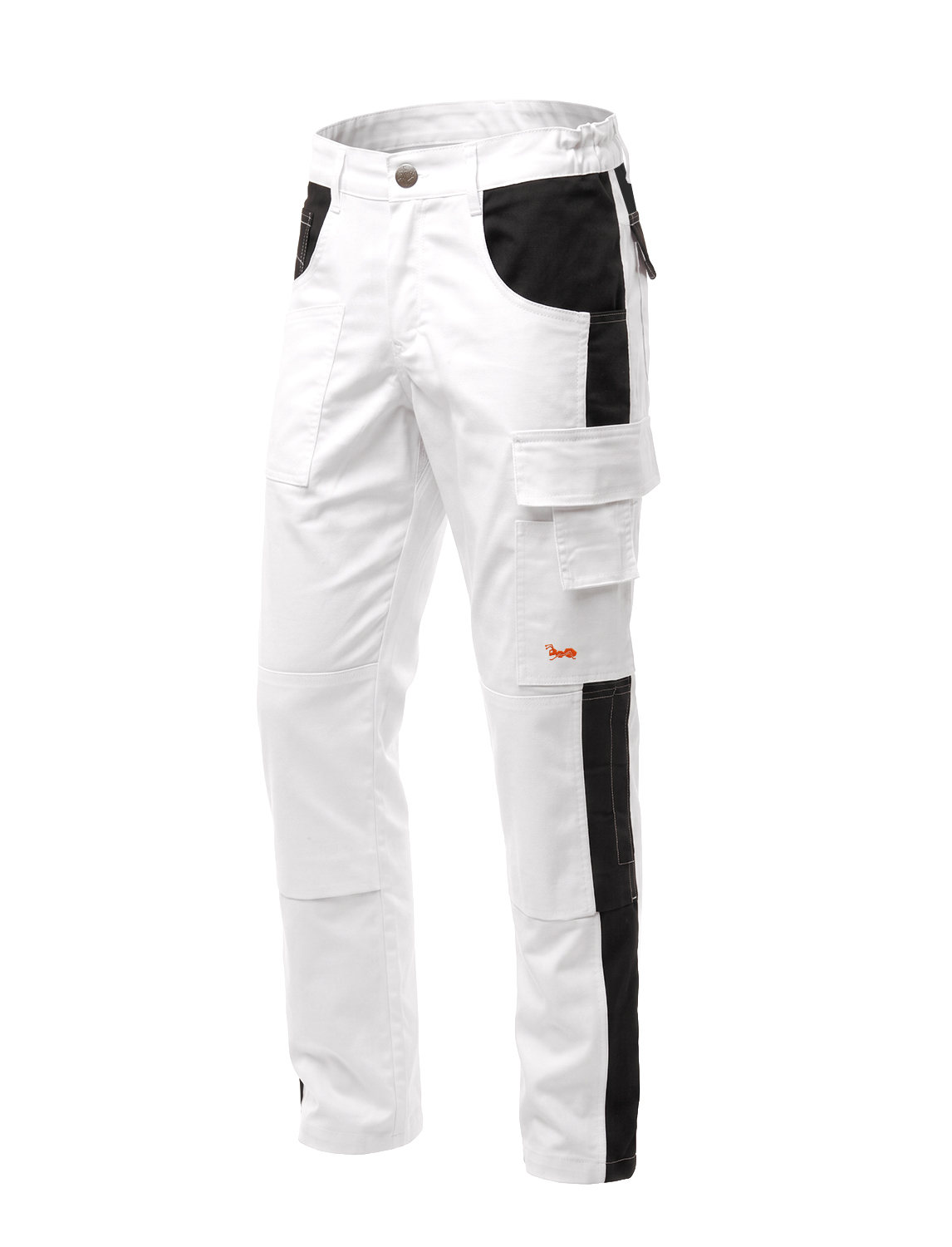 Malerhose Herren Stretch mit Kniepolstertaschen Stuckateur Arbeitshose Weiß | Sorona® 1 Malerhose Herren Stretch mit Kniepolstertaschen Stuckateur Arbeitshose Weiß | Sorona®