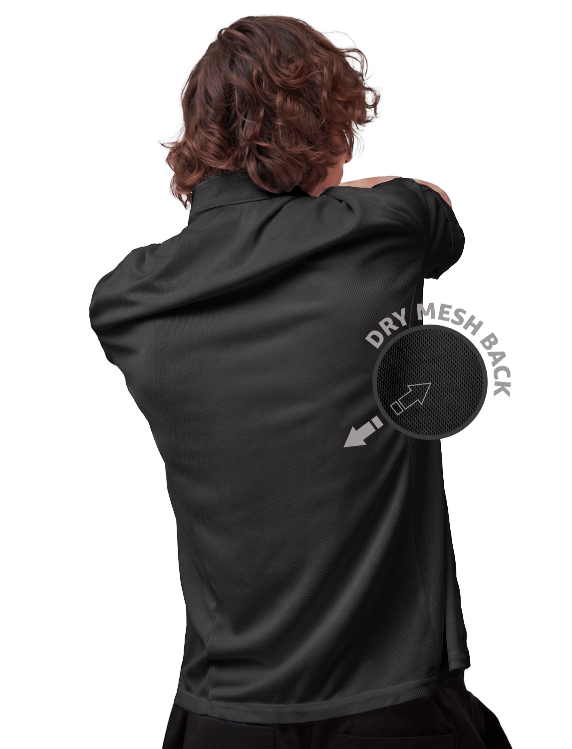 Herren Kochjacke mit dryMesh Rücken und Druckknöpfen Kurzarm Slim Fit 5 Herren Kochjacke mit dryMesh Rücken und Druckknöpfen Kurzarm Slim Fit – Bild 5