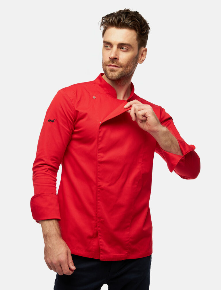 Herren Kochjacke mit Druckknöpfen Stretch Langarm Slim Fit 19 Herren Kochjacke mit Druckknöpfen Stretch Langarm Slim Fit – Bild 49