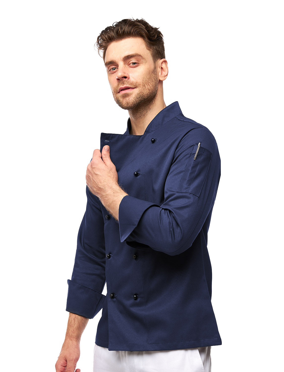 Herren Kochjacke inkl. Kugelknöpfe aus easyClean Baumwolle Langarm Regular Fit 10 Herren Kochjacke inkl. Kugelknöpfe aus easyClean Baumwolle Langarm Regular Fit – Bild 10