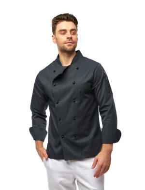 Herren Kochjacke inkl. Kugelknöpfe aus easyClean Baumwolle Langarm Regular Fit