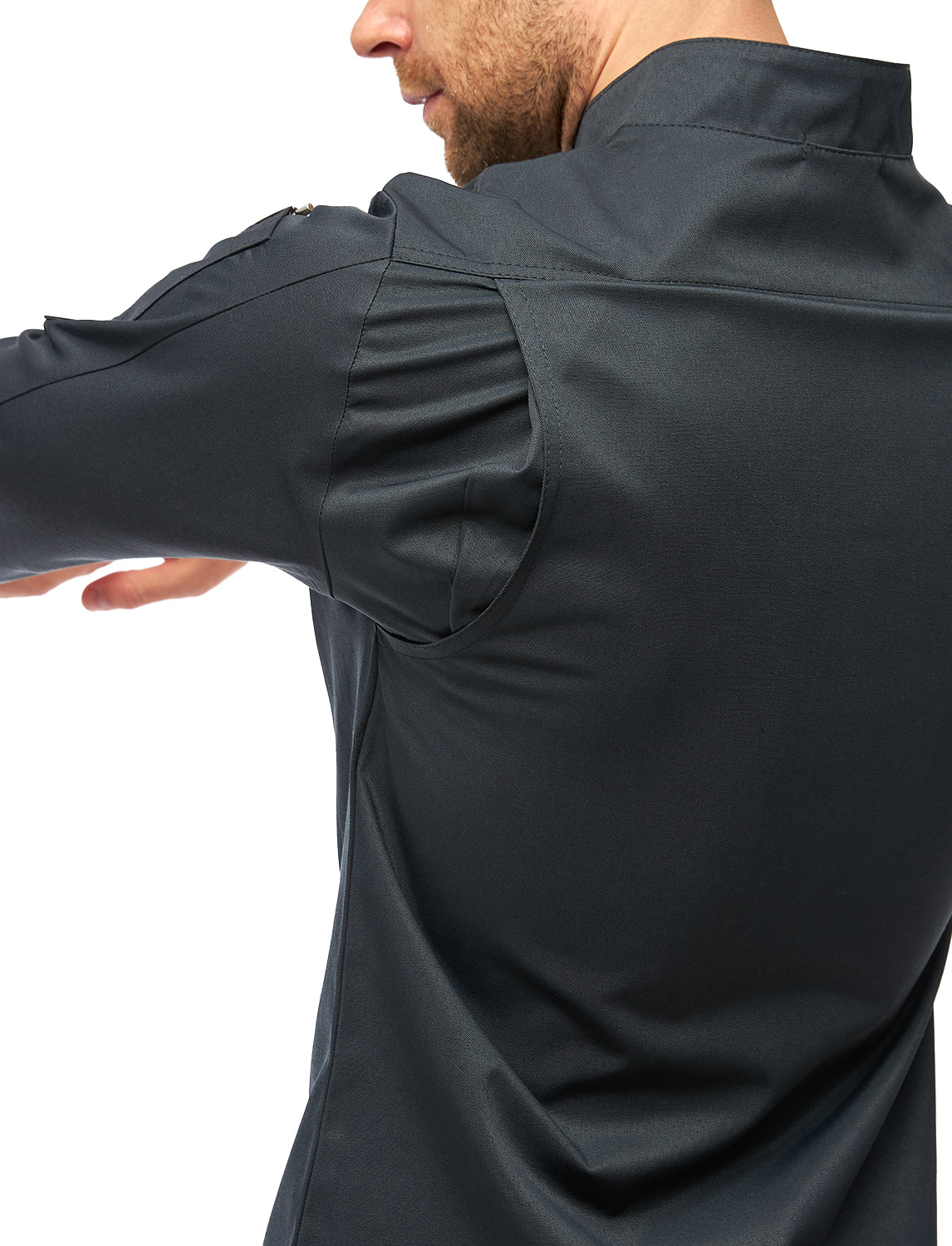 Herren Kochjacke inkl. Kugelknöpfe aus easyClean Baumwolle Langarm Regular Fit 2 Herren Kochjacke inkl. Kugelknöpfe aus easyClean Baumwolle Langarm Regular Fit – Bild 2