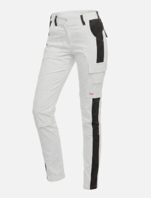 Damen Malerhose Weiß aus Stretch Strong Baumwolle