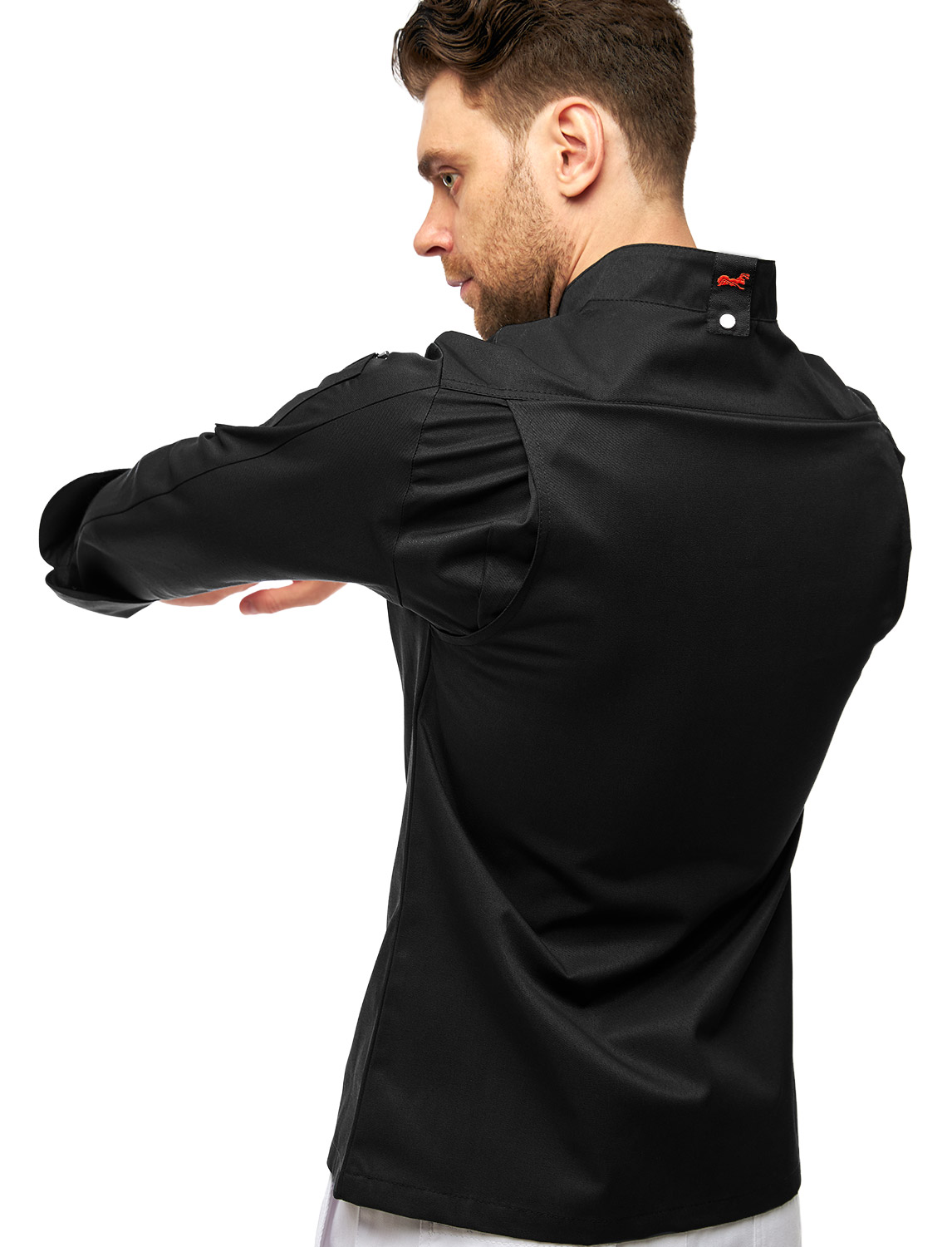 Kochjacke Herren Langarm easyMove mit Druckknöpfen 6 Kochjacke Herren Langarm easyMove mit Druckknöpfen – Bild 6