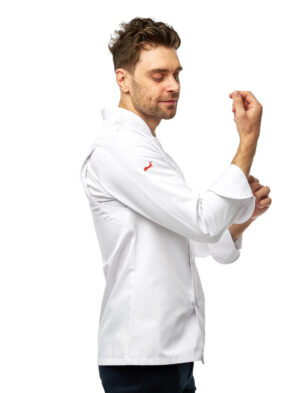 Kochjacke Herren Langarm easyMove mit Druckknöpfen
