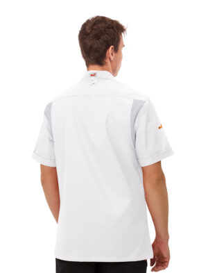 Kochjacke Herren Kurzarm easyMove mit dryMesh Einsatz - Druckknöpfen