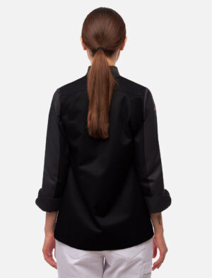 Damen Kochjacke mit dryMesh Einsatz - Druckknöpfen - Langarm