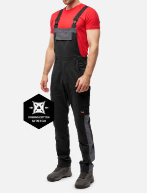 Herren arbeitslatzhose aus Stretch Strong Baumwolle mit Kniepolstertaschen