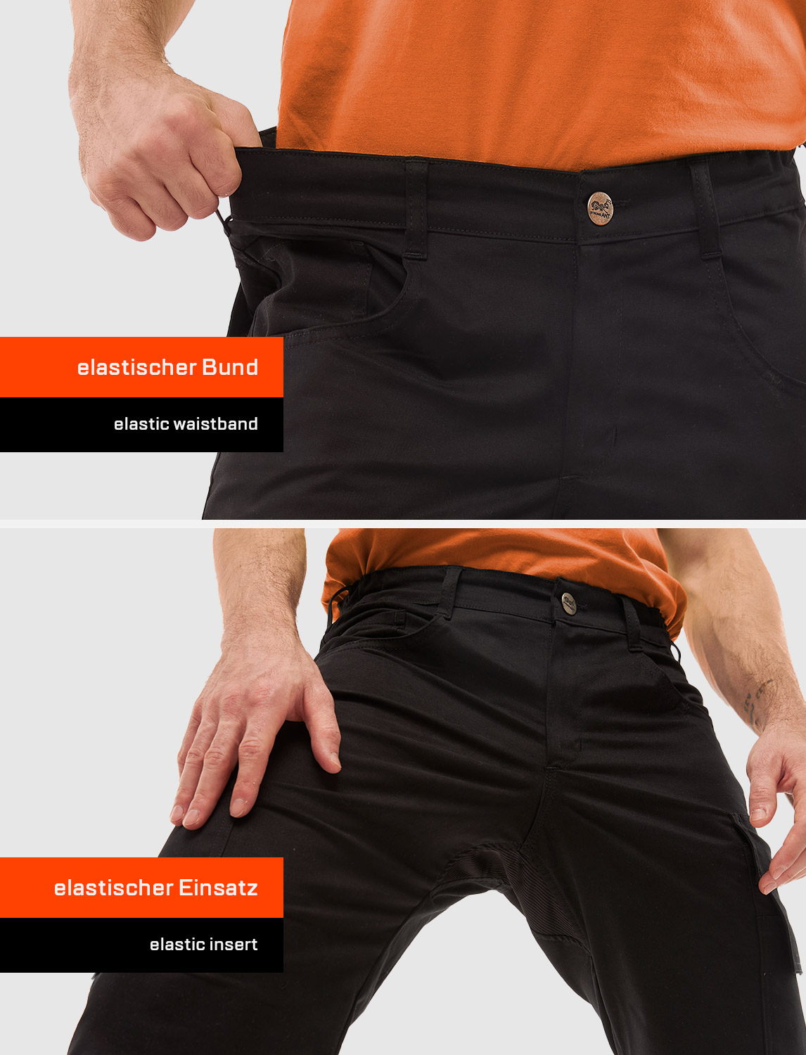 Herren Kurze-Arbeitshose aus Stretch Strong Baumwolle 4 Herren Kurze-Arbeitshose aus Stretch Strong Baumwolle – Bild 4