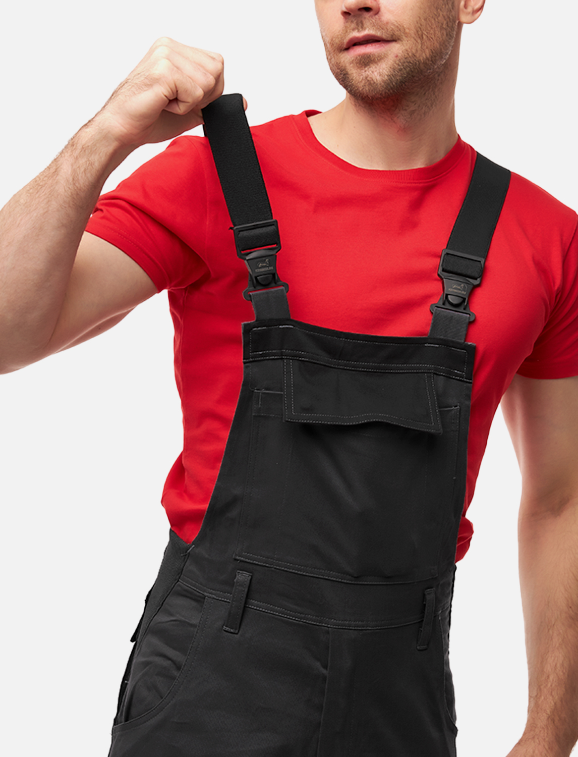 Herren Arbeitslatzhose Robuste Schwarz für Handwerk und Bau 3 Herren Arbeitslatzhose Robuste Schwarz für Handwerk und Bau – Bild 3