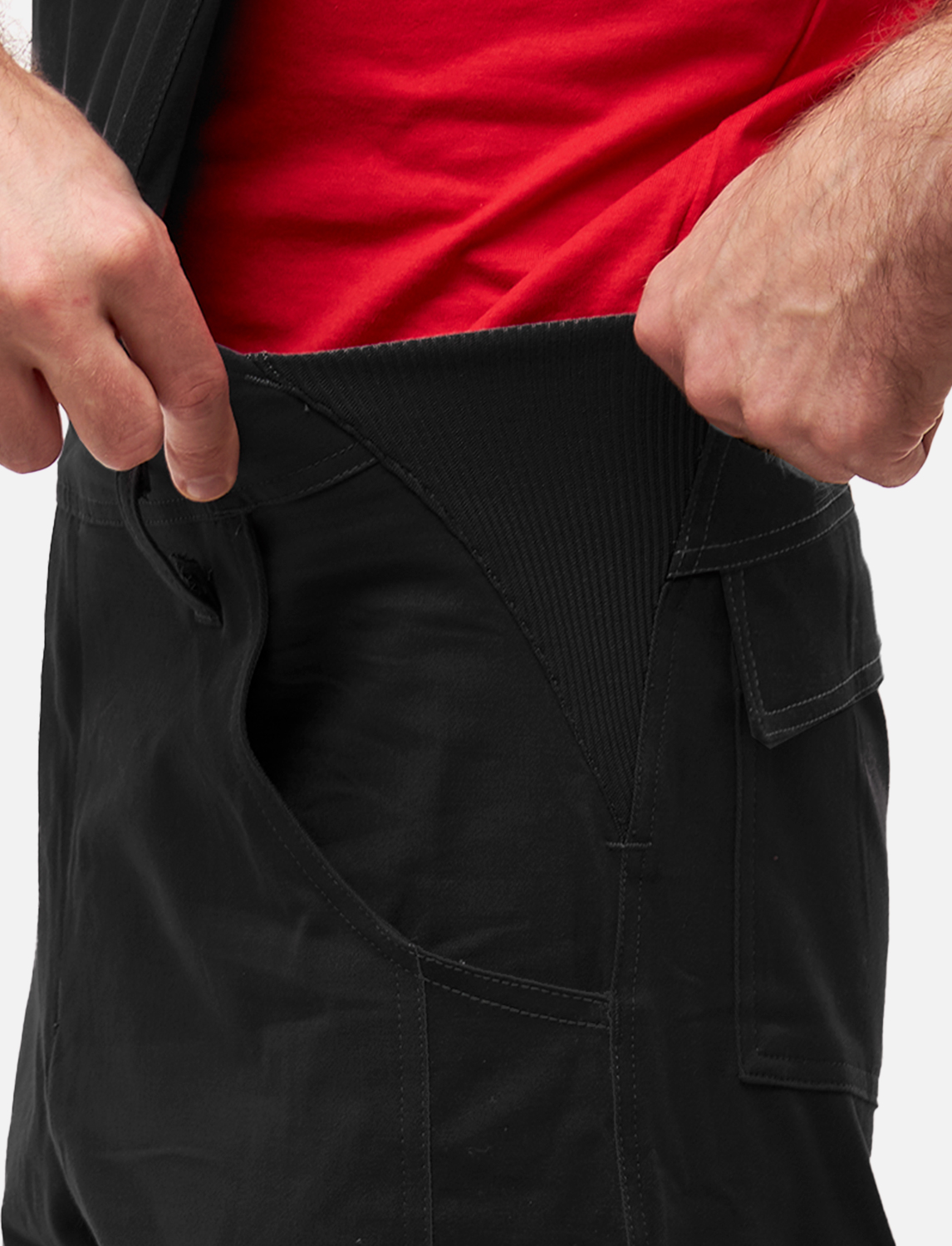Herren Arbeitslatzhose Robuste Schwarz für Handwerk und Bau 5 Herren Arbeitslatzhose Robuste Schwarz für Handwerk und Bau