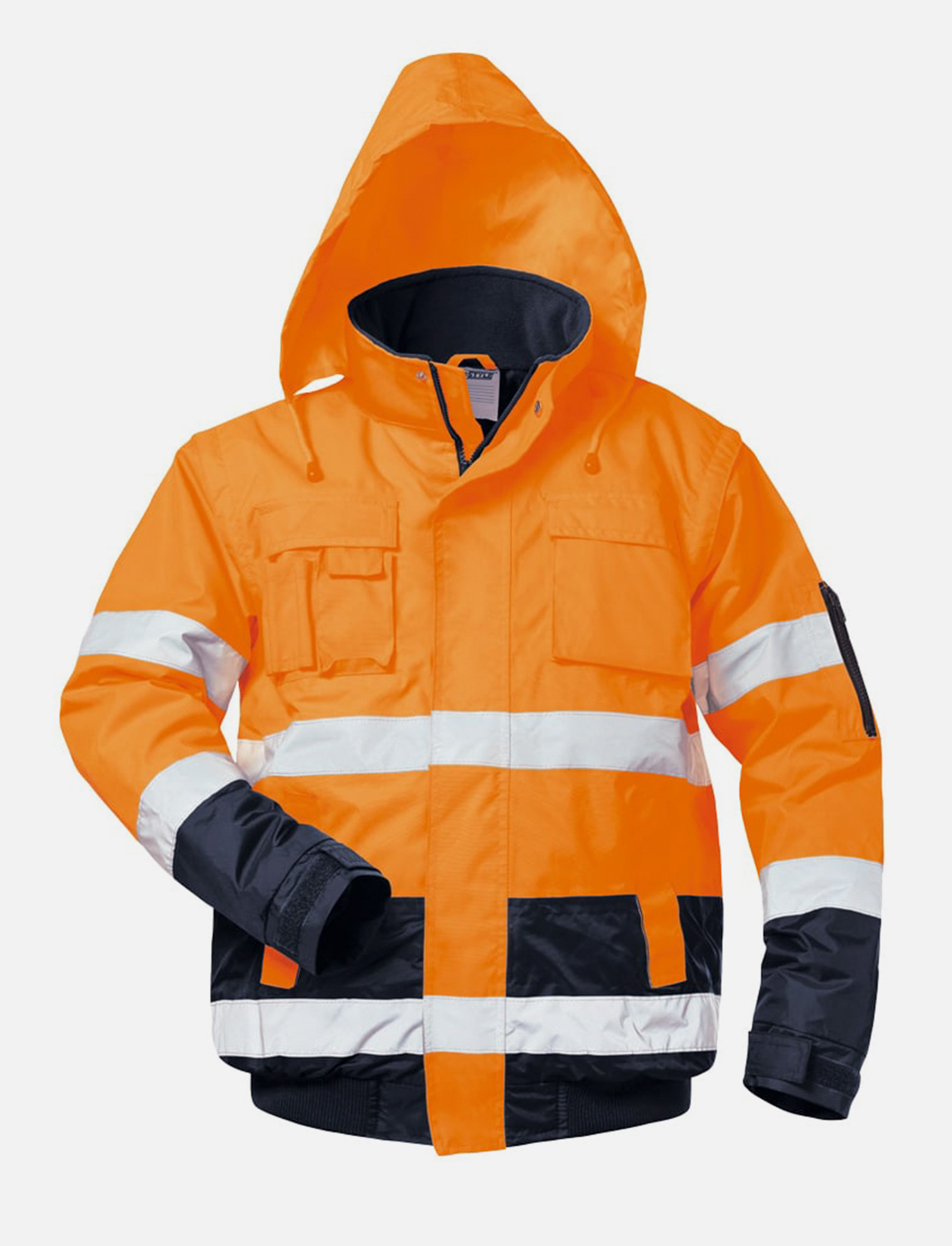 WARNSCHUTZPILOTJACKE ORANGE/MARINE 1 WARNSCHUTZPILOTJACKE ORANGE/MARINE
