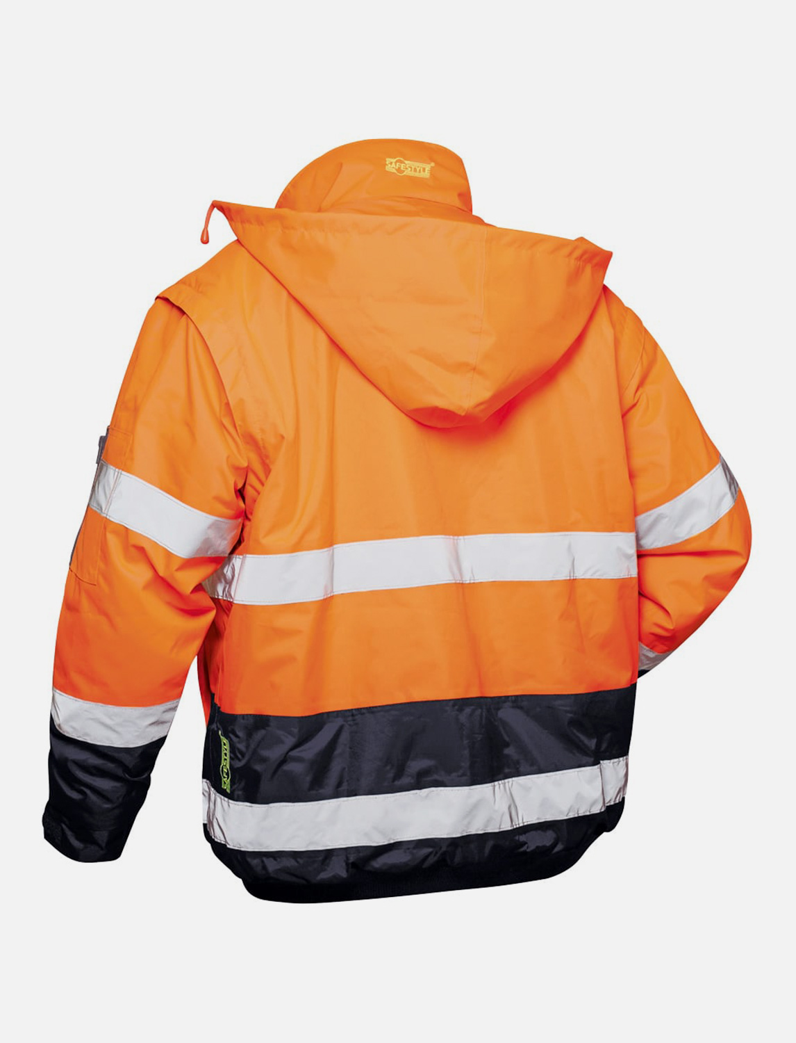 WARNSCHUTZPILOTJACKE ORANGE/MARINE 2 WARNSCHUTZPILOTJACKE ORANGE/MARINE – Bild 2