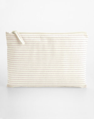 Striped Organic Cotton Accessory Pouch