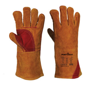 Verstärkter Schweisserschutz-Handschuh mit Stulpe