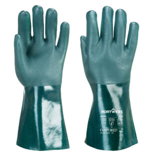 Doppelt beschichteter PVC Schutzhandschuh 35cm