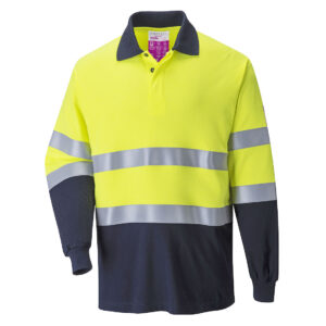 Modaflame Knit Hi-Vis  Kontrast FR Poloshirt Langarm