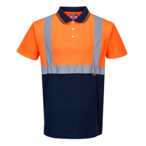 Hi-Vis Kontrast Poloshirt kurzarm