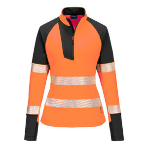 PW3 Hi-Vis Damen Sweatshirt 1/4 Reißverschluss
